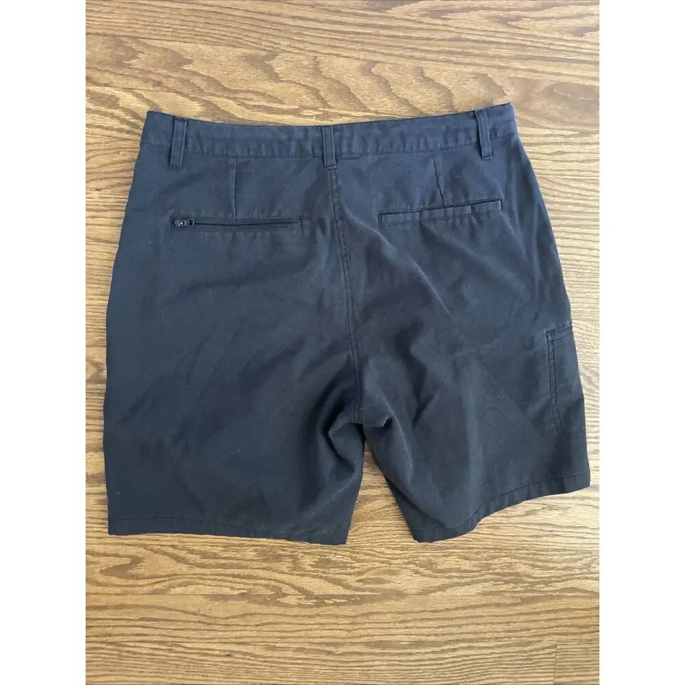 Dravus Men’s Hybrid Board Shorts Size 32 Black Swim Surf Skate Heading Nowhere